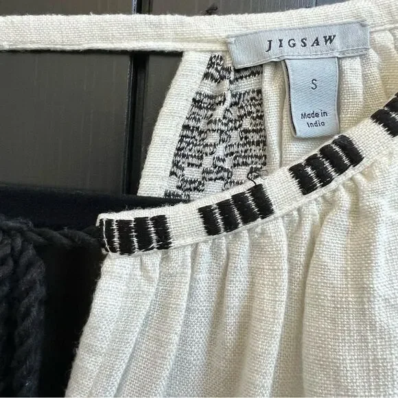 Jigsaw Embroidered Long Sleeve Top Size Small - Picture 3 of 7